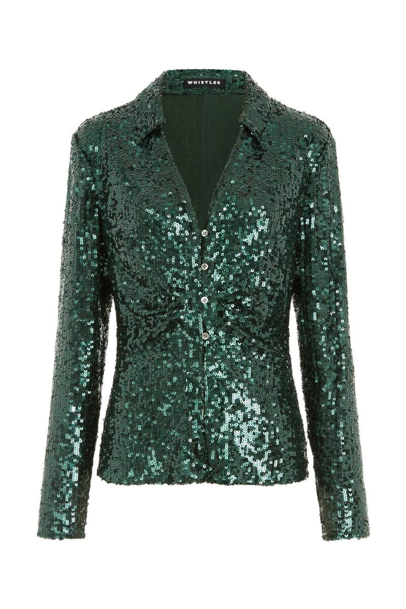‘Laya’ sequin shirt, Whistles, €179 ‘Laya’ sequin shirt, Whistles, €179