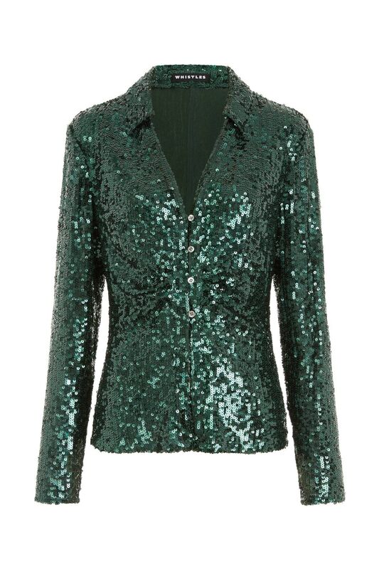 ‘Laya’ sequin shirt, Whistles, €179