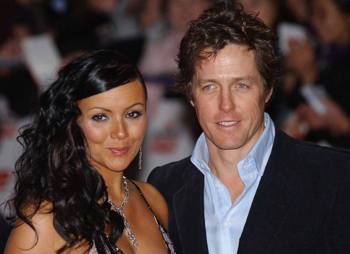 Hugh Grant and Martine McCutcheon arrive for the film Premiere of Love Actually. Picture: Andy Butterton.