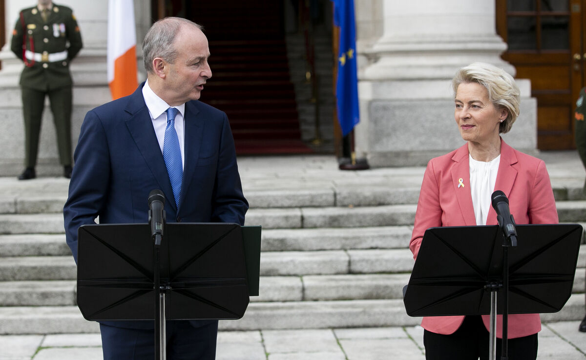 Taoiseach Micheál Martin TD paid tribute to Ursula von der Leyen's leadership over the last number of years. Picture: Gareth Chaney/ Collins Photos