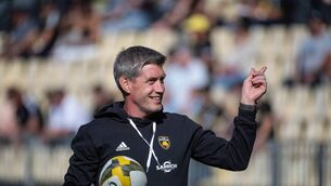 <p>PLUS CA CHANGE: La Rochelle coach Ronan O'Gara, who's ruled himself out of the running for the top England job. Picture: Photo by XAVIER LEOTY/AFP via Getty Images</p>