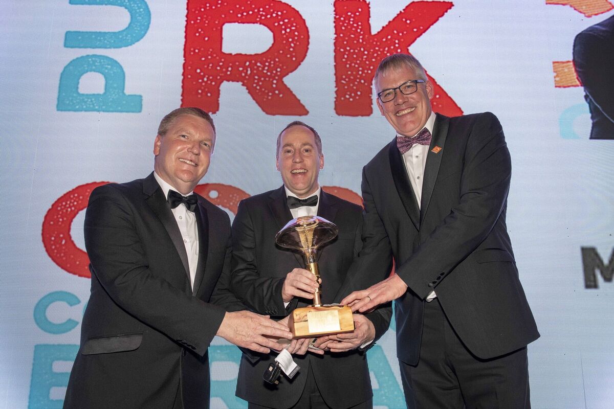  Liam Maher and Alan Craughwell accepting the Sporting Conference Award Pic: Brian Lougheed