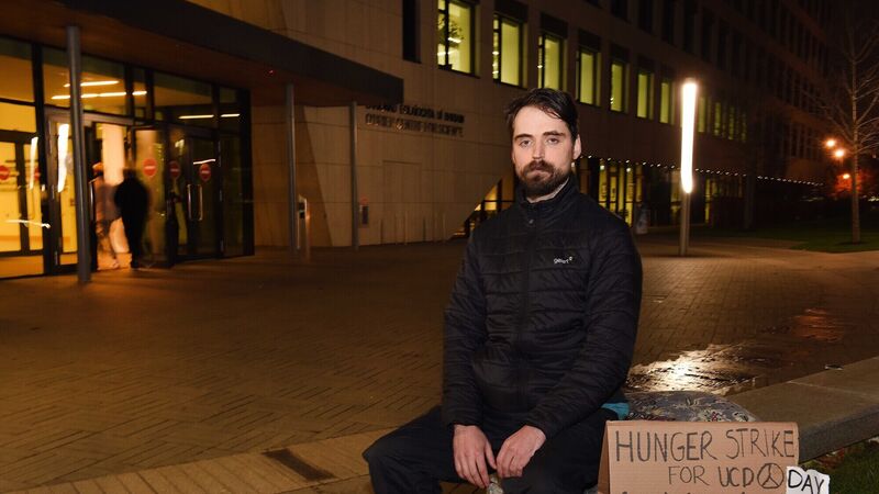 UCD student ends climate hunger strike after eight days as demands met UCD student ends climate hunger strike after eight days as demands met
