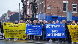 <p>PROTESTS: An Everton fans pressure group have written an open letter to owner Farhad Moshiri. Pic: Peter Byrne/PA</p>