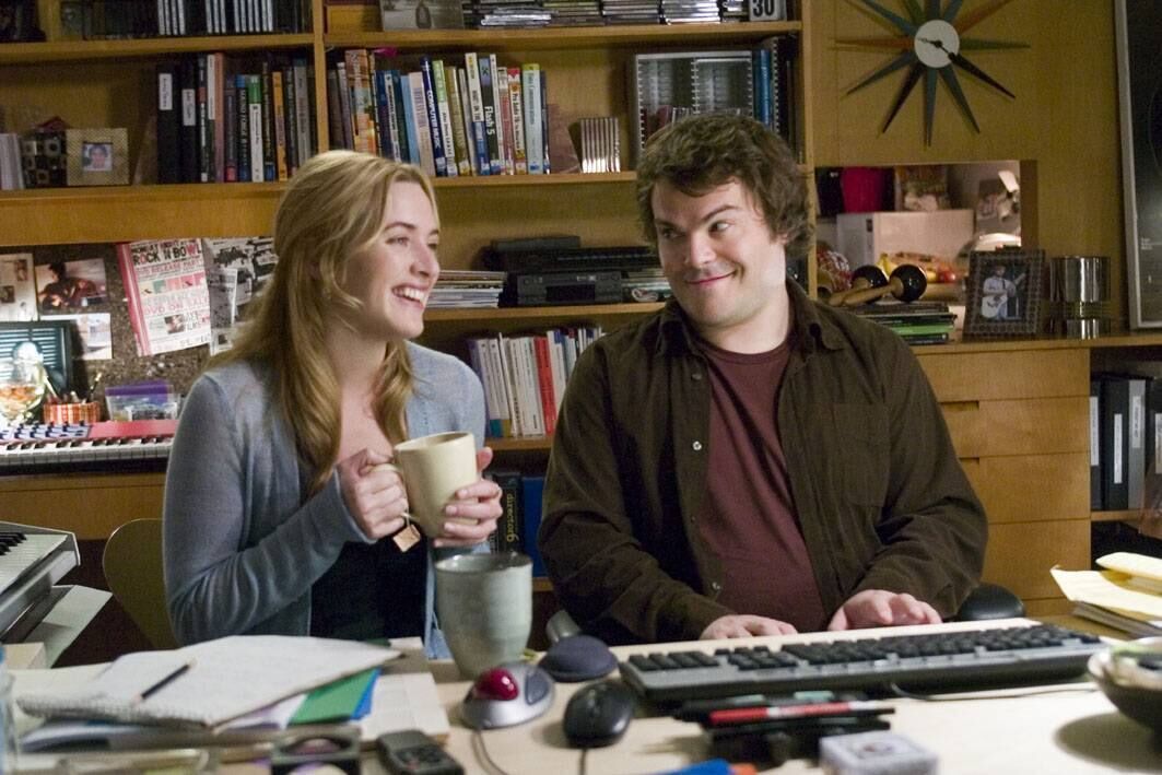 Kate Winslet and Jack Black star as Iris and Miles in the Christmas rom-com. Kate Winslet and Jack Black star as Iris and Miles in the Christmas rom-com.