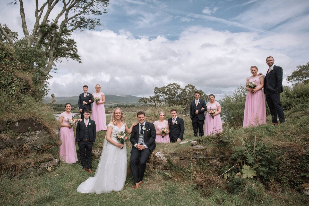 Mairéad Dunne and Stevie O’Sullivan and their wedding party