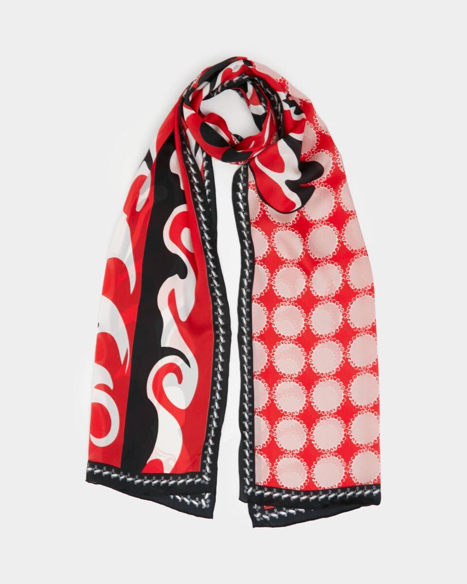 Red Swirl Print Scarf, €40, Carolyn Donnelly at Dunnes Stores Red Swirl Print Scarf, €40, Carolyn Donnelly at Dunnes Stores