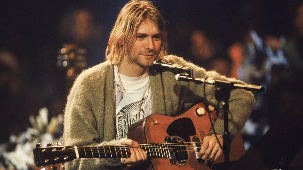 Kurt Cobain performing at MTV Unplugged in 1993. Picture: Getty Images Kurt Cobain performing at MTV Unplugged in 1993. Picture: Getty Images