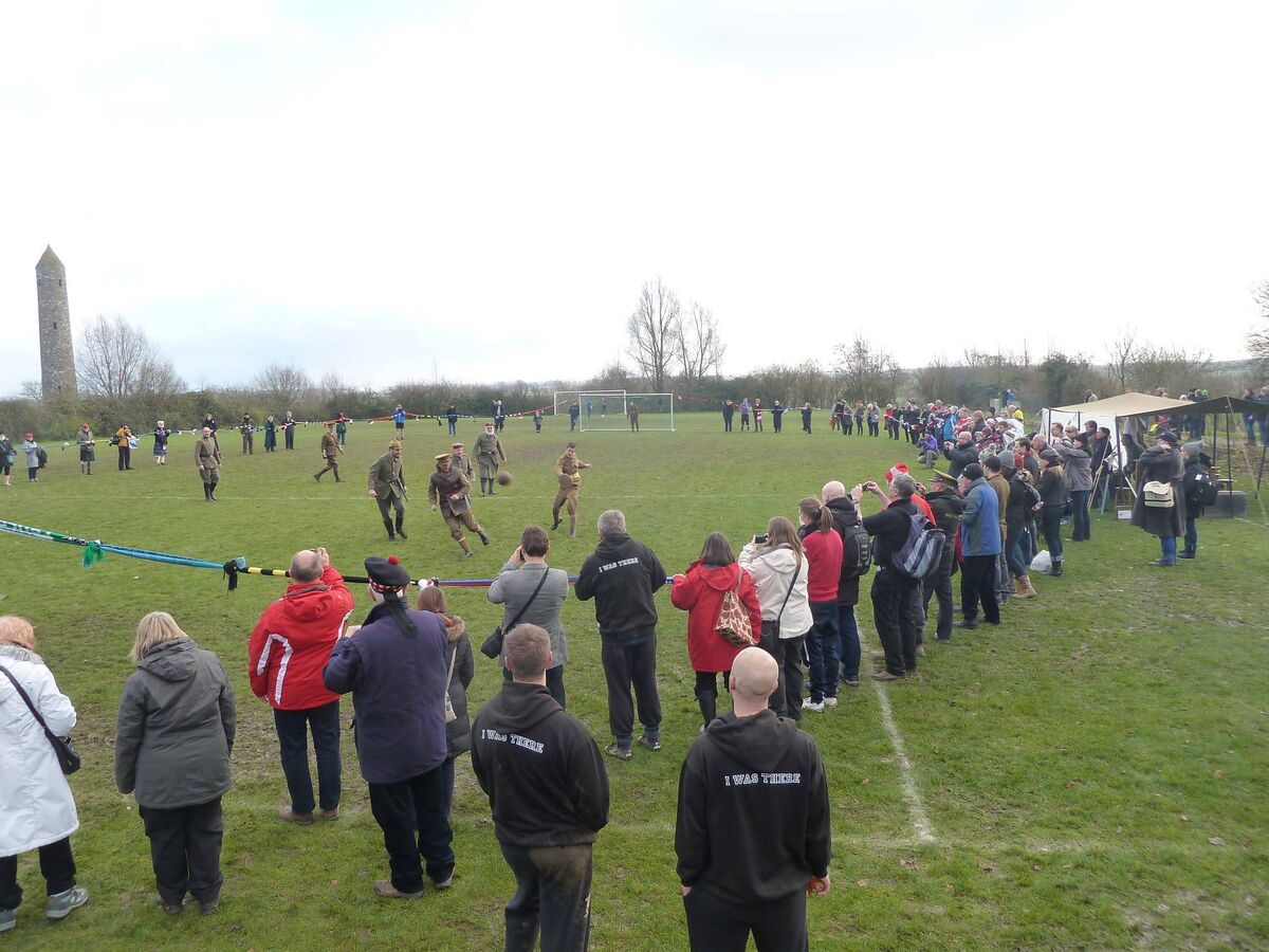 Football Match at Messines Christmas Day 2014