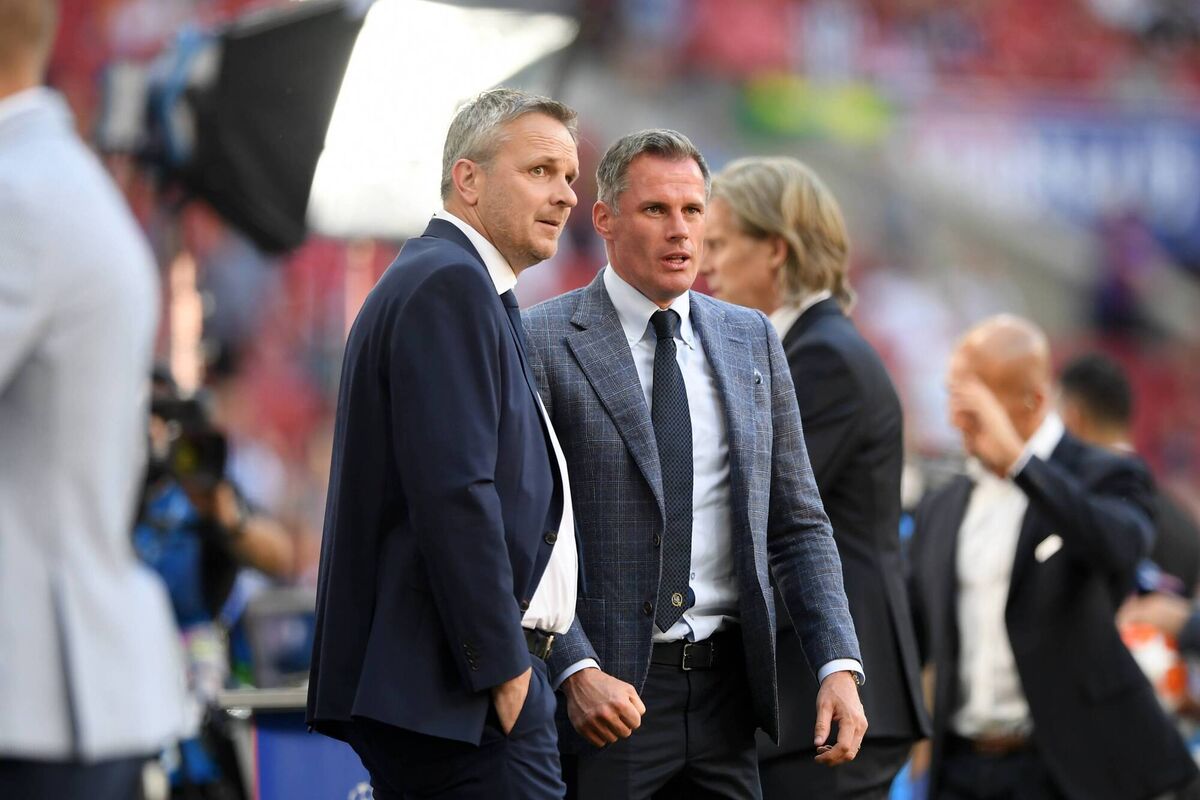 TEAMMATES: Hamann with Jamie Carragher before the 2019 Champions League final. Pic: Photo by Michael Regan/Getty Images