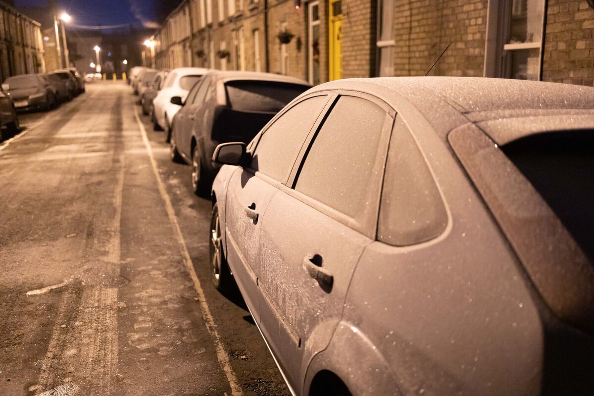 Heavy frost covers the ground in Dublin. Picture: Sam Boal/Rollingnews.ie