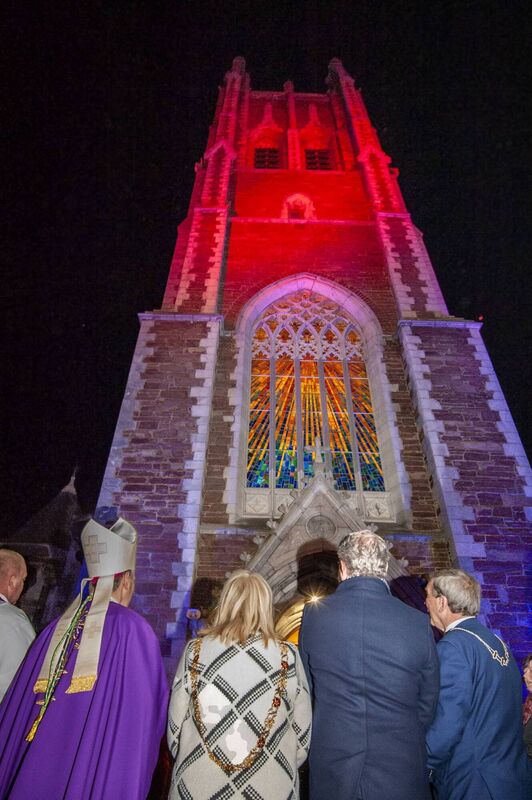 Bishop Fintan Gavin (Diocese of Cork + Ross) along with Fr. Eoin Casey (OP), Fr. Sean Crowley and Canon John O'Donovan blessed the bells at a special mass. Picture: Colm Lougheed