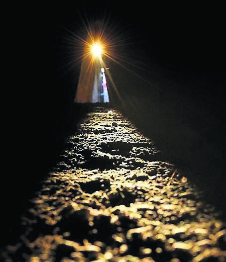 The sun shines along the passage floor into the inner chamber at newgrange during the 2013 winter solstice at Newgrange. The sun shines along the passage floor into the inner chamber at newgrange during the 2013 winter solstice at Newgrange.