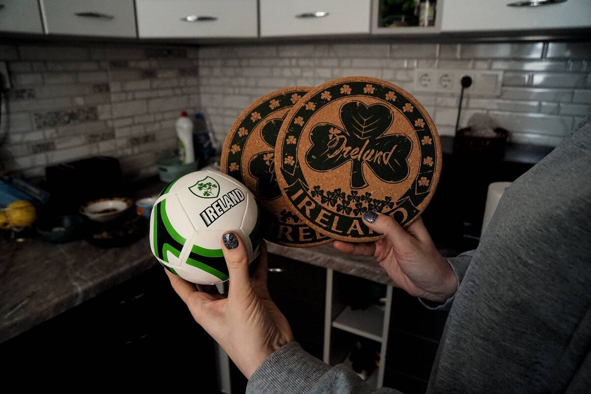 Some of the items Daryna Fedorenko brought from Ireland when she returned to Ukraine. Photo: Hannah McCarthy