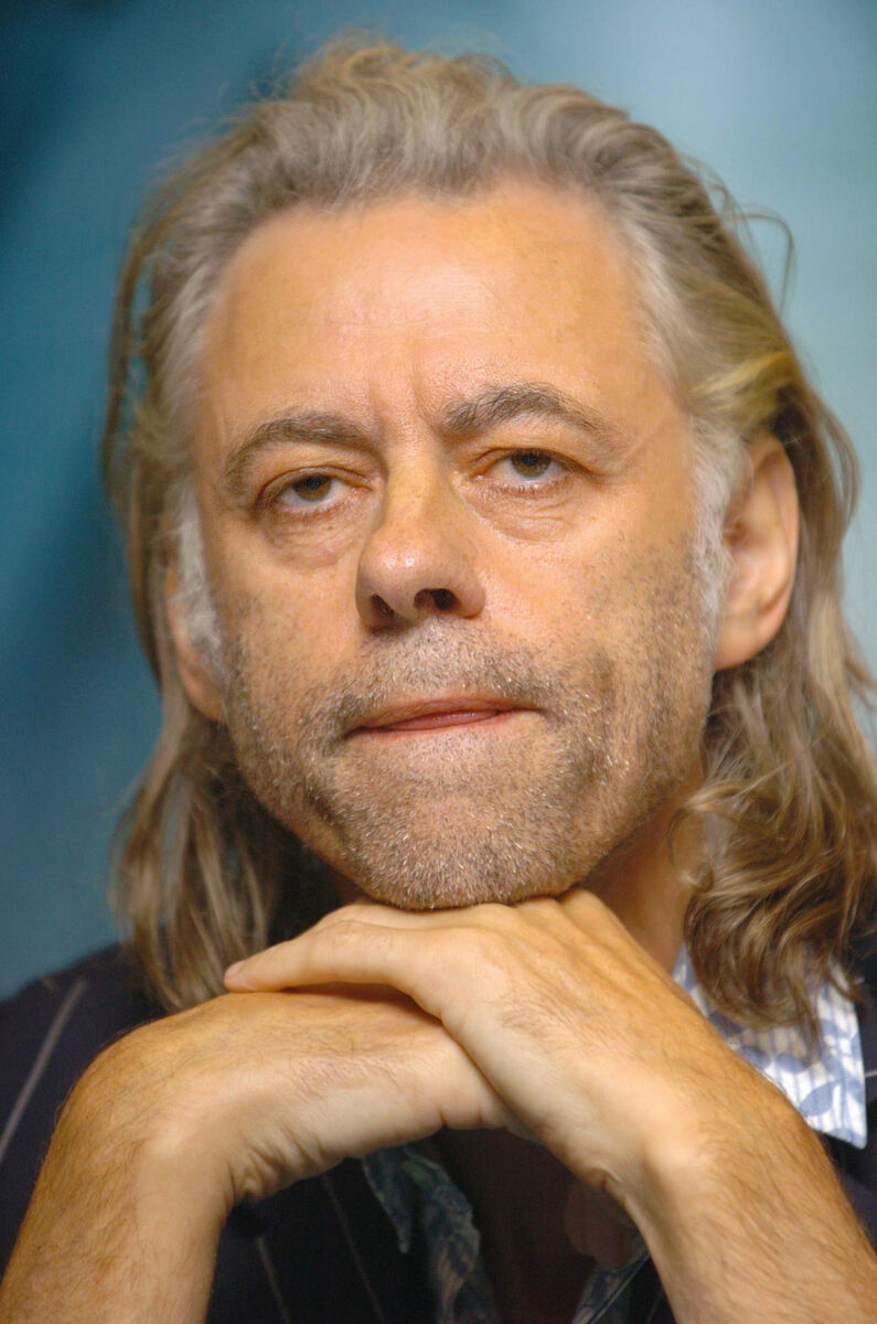 Media mogul Bob Geldof at a public hearing of an application for an alternative music radio station Monday Ocotober 11, 2004 at a press conference in Dublin, Ireland.