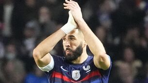 <p>AU REVOIR: Karim Benzema has announced he is ending his international career the day after France lost in the World Cup final to Argentina.p  Pic: AP Photo/Michel Euler</p>
