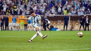 <p>CLINCHER: Argentina's Gonzalo Montiel scores the winning goal during the penalty shoot out following the FIFA World Cup final at Lusail Stadium, Qatar. Pic: Mike Egerton/PA Wire</p>