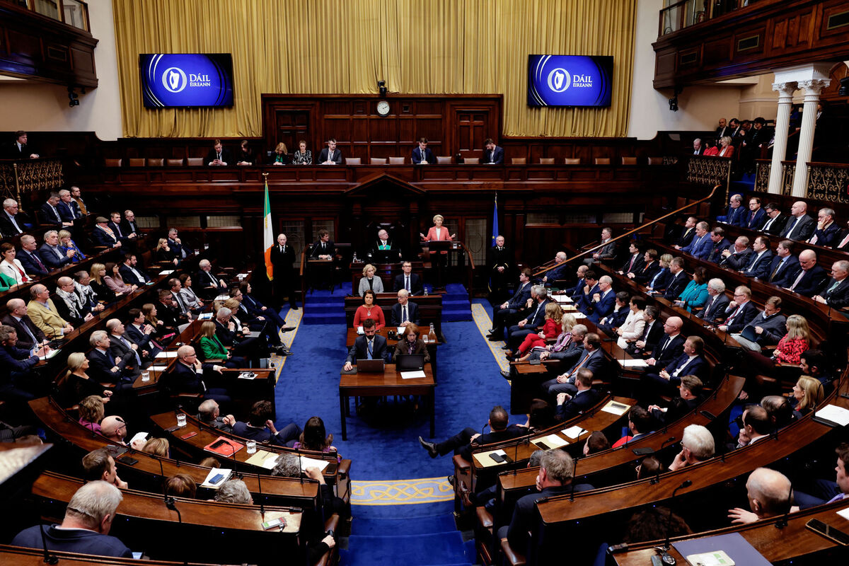 "Russia must pay for its horrific crimes, including for its crime of aggression against a sovereign state,” said European Commission President Ursula von der Leyen earlier this month in Dublin. File picture: Maxwells, Dublin