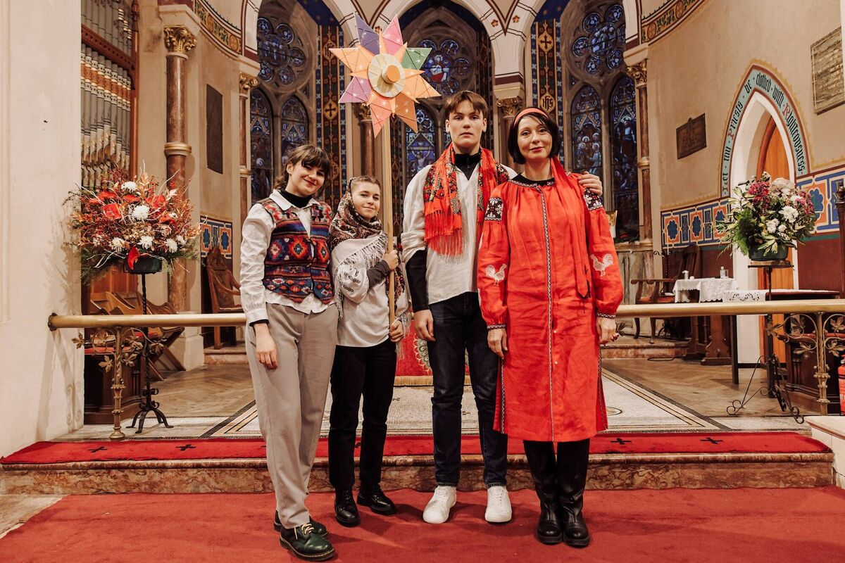 Christmas cards were given out during the carol service in St Marys Church.