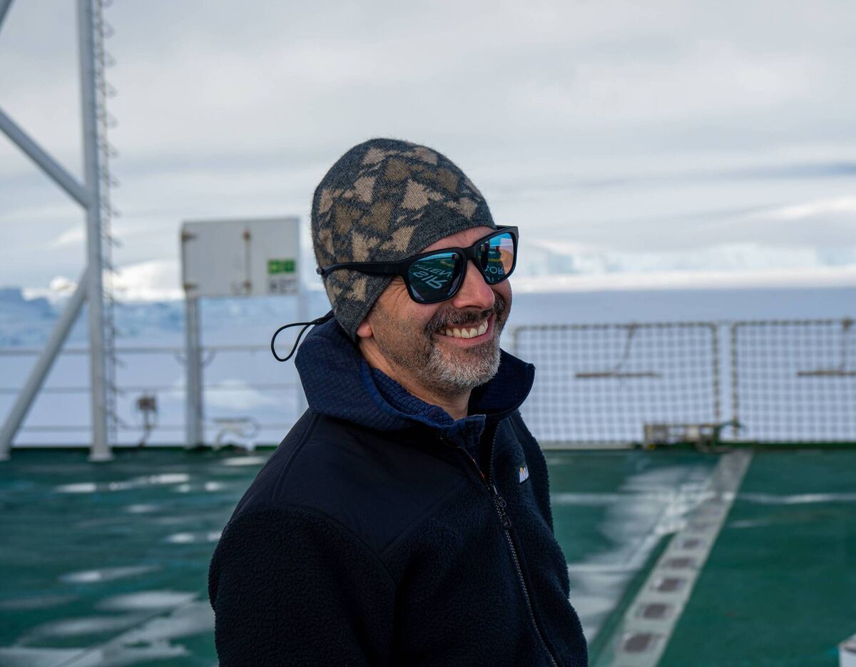 Head of MAGIC, mapper Andrew Fleming, often spends up to two months at a time in the Antarctic summers, working long hours to make the most of the constant daylight. Picture: Jamie Anderson.