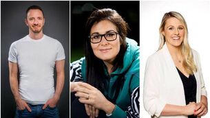 <p>L-R: Gearóid Farrelly; Stefanie Preissner; Jacqui Hurley</p>