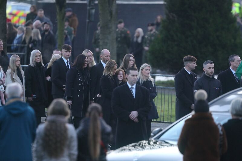 The funeral of Irish UN peacekeeper Private Seán Rooney at Holy Family Church Dundalk this morning. Picture: Colin Keegan / Collins Photos