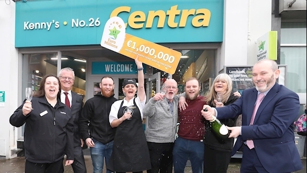 Dublin store celebrates selling €1m winning EuroMillions ticket