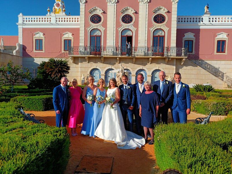 Amy O’Sullivan and Dirk Jan Plug with their families. Pictures: It's All About