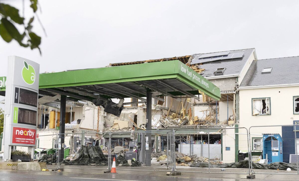 The scene of the explosion in Creeslough where 10 people lost their lives. (NW newspix) The scene of the explosion in Creeslough where 10 people lost their lives. (NW newspix)