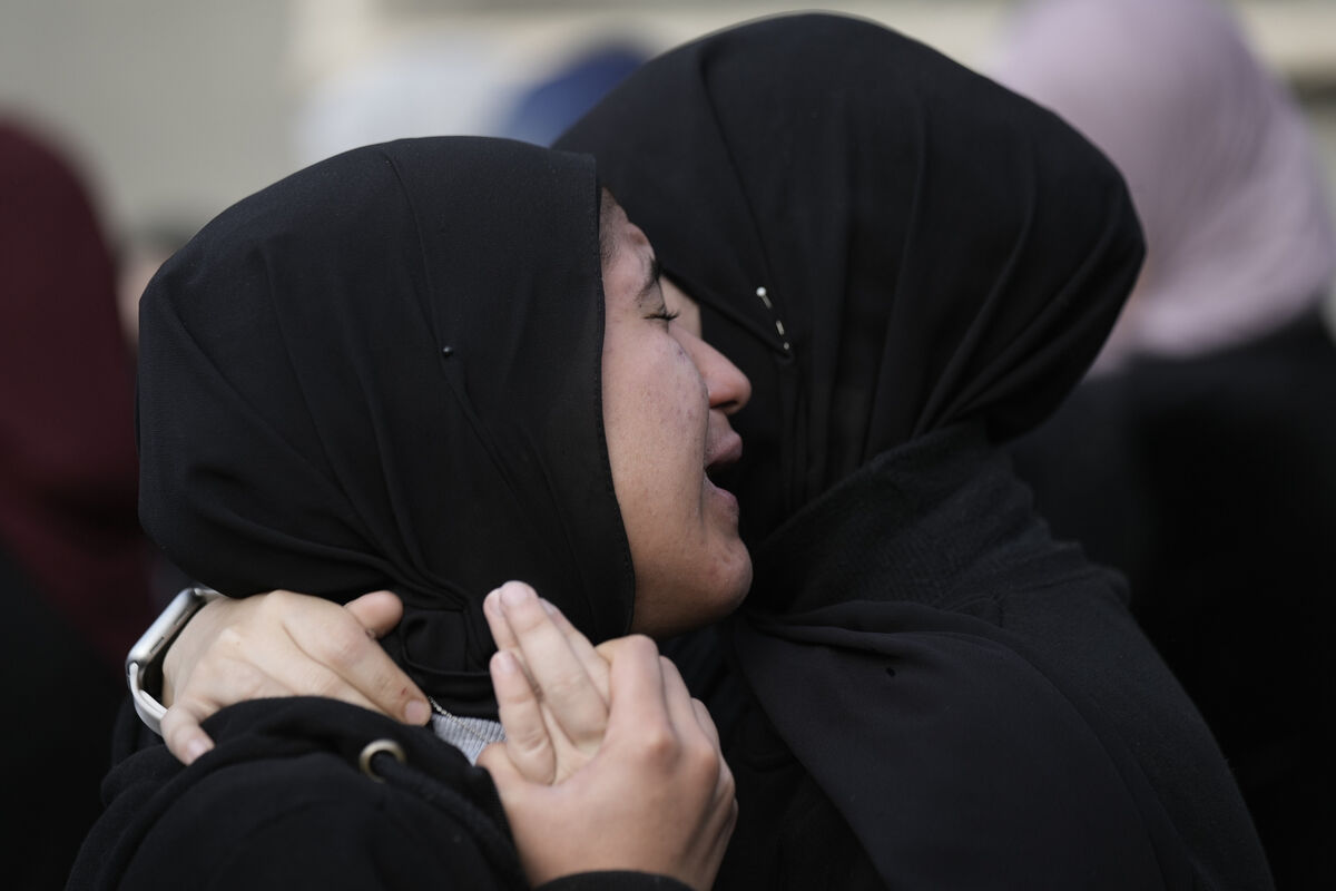 Palestinian women react during the funeral of Jana Zakaran, 16, in the West Bank city of Jenin.
