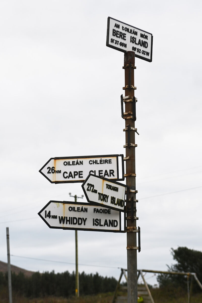 Sign post on arrival on Bere Island in West Cork . Picture; Eddie O'Hare Sign post on arrival on Bere Island in West Cork . Picture; Eddie O'Hare