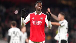 <p>Arsenal's Eddie Nketiah</p>