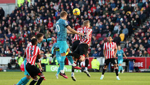 <p>NORMAL SERVICE RESUMED: Tottenham Hotspur's Harry Kane scores. Pic: Kieran Cleeves/PA Wire.</p>