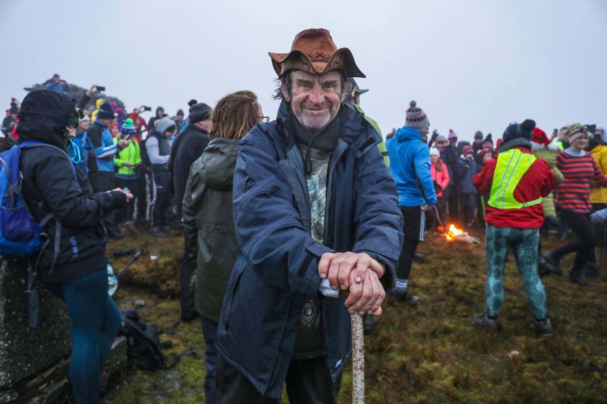  The Late Johnny ‘The Rock’ O’Brien, from Glenflesk, on the summit of the Paps of Anú, to celebrate Winter Solstice 2019, in aid of Kerry Hospice Foundation Palliative Care. Photo: Valerie O’Sullivan 