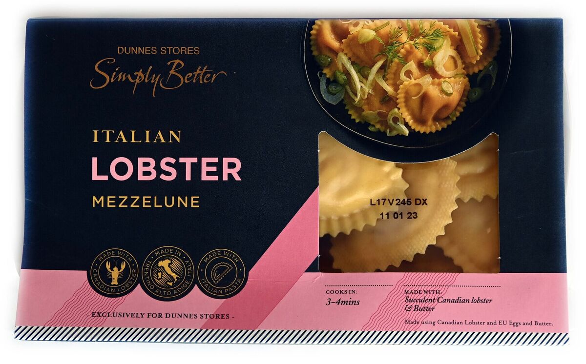Dunnes Stores Simply Better Italian lobster mezzelune