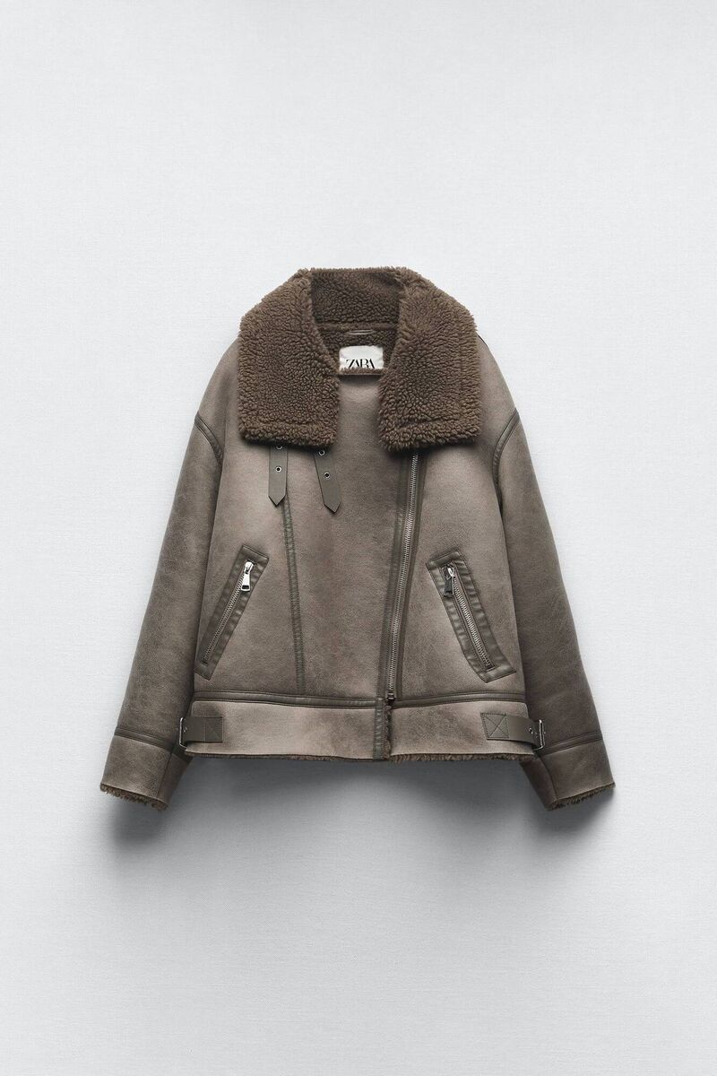 Zara double-faced aviator jacket Zara double-faced aviator jacket