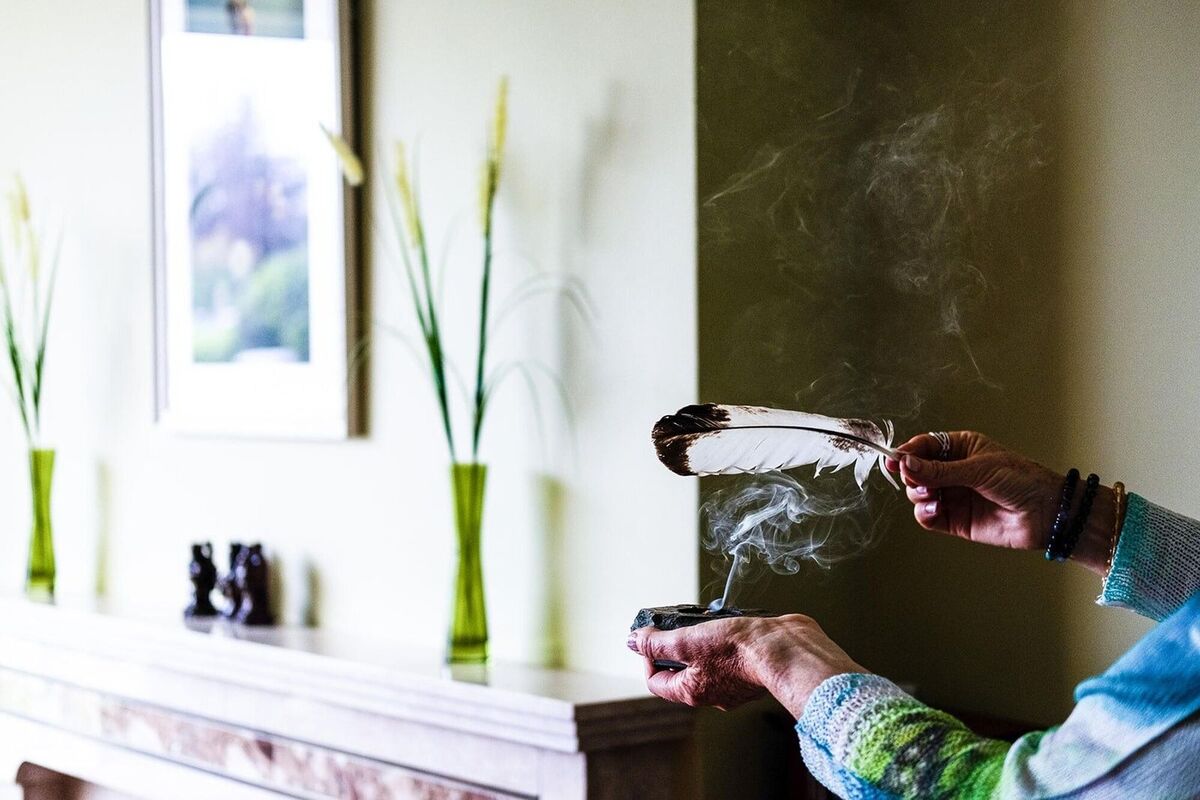  Space clearing is a typical feng shui practice using incense and essential oils to start the year with a clean slate.