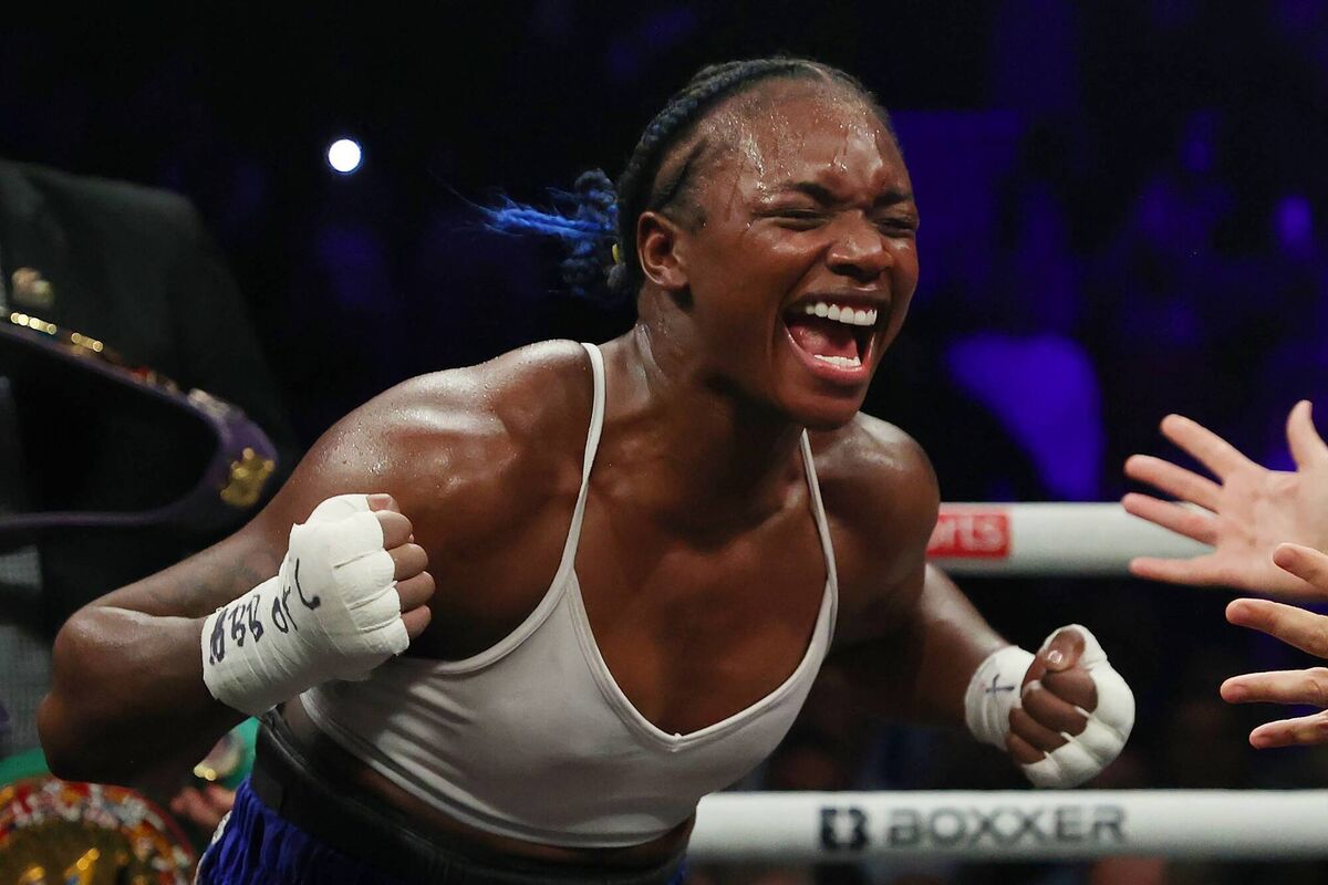 IMPRESSIVE CV: Claressa Shields celebrates after victory in the IBF, WBA, WBC, WBO World Middleweight Title fight. Pic: James Chance/Getty Images