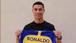 <p>DESERT-BOUND: Ronaldo joins Al Nassr. Pic: Al Nassr.</p>