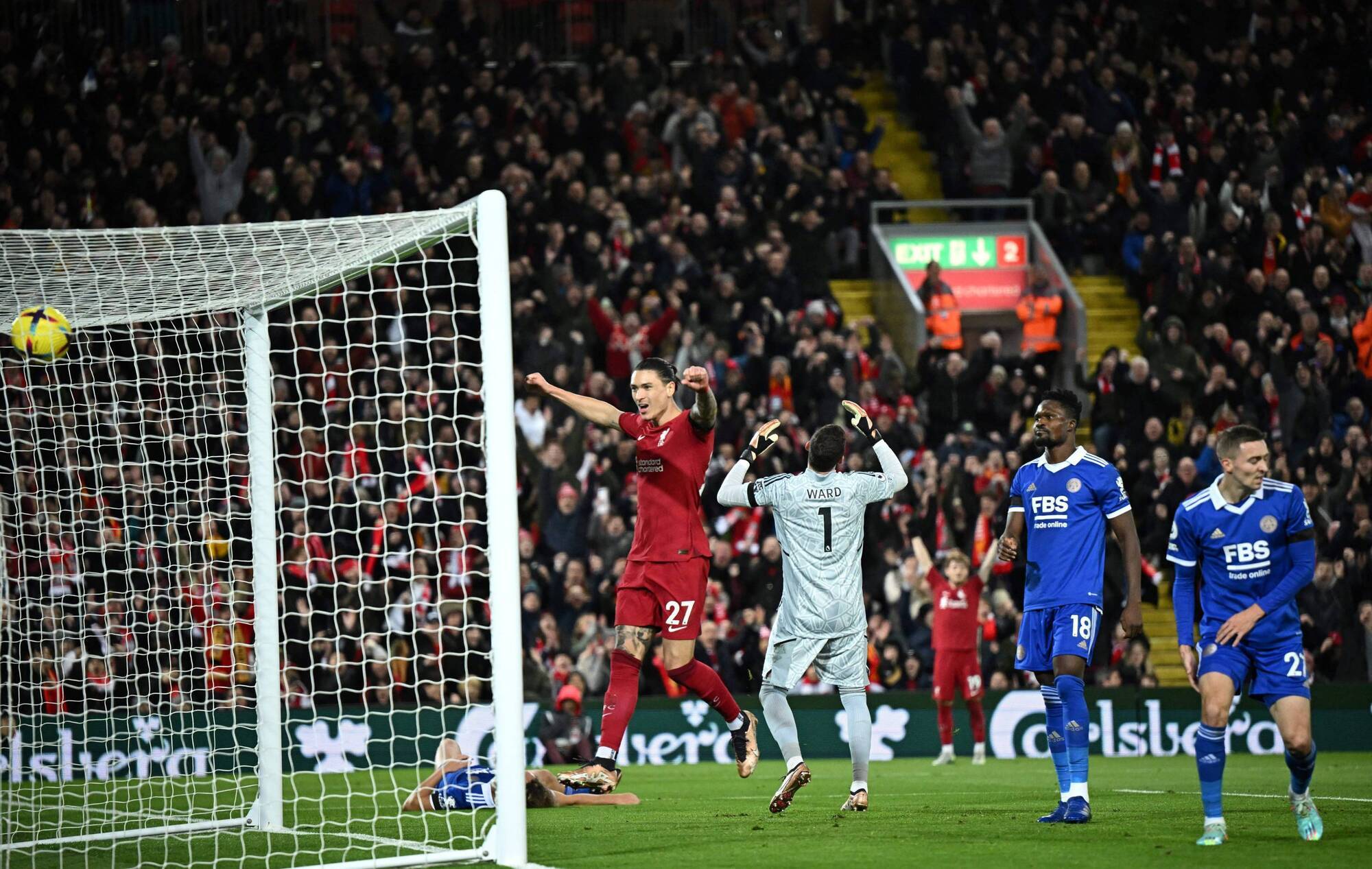 Faes suffers double own-goal misery as Liverpool overcome Leicester
