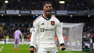 <p>HOW YOU LIKE ME NOW: Manchester United's Marcus Rashford celebrates scoring before the goal is ruled out for handball during the Premier League match at Molineux Stadium, Wolverhampton. Pic: David Davies/PA Wire.</p>