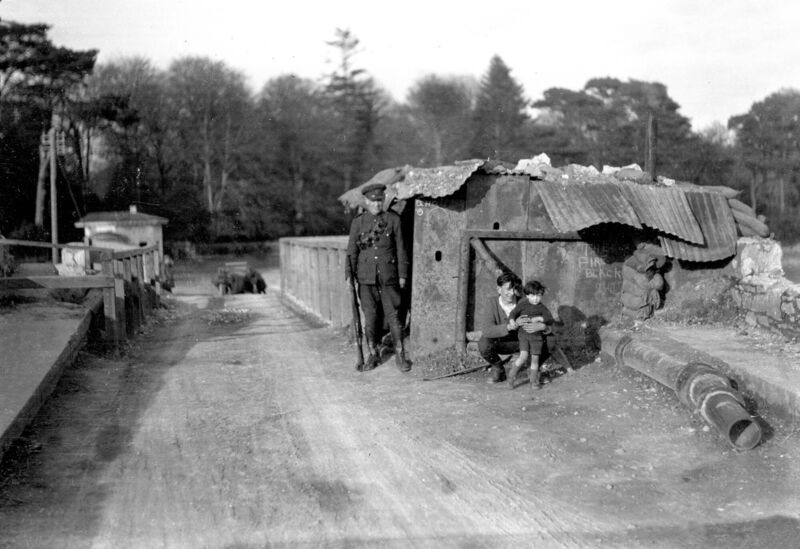 A National Army checkpoint in August 1922 near Rochestown, Co Cork, which saw some fierce fighting after the Free State forces' naval landing at Passage West.  
