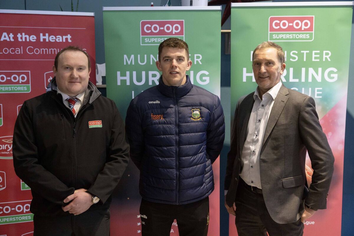 Pictured at the launch of the Co-Op Superstores Munster Hurling League Left to Right: PJ Byrne (Co-Op Superstores Store Manager), Ronan Maher (Tipperary hurler), John O’Gorman (Dairygold Chairman) Pictured at the launch of the Co-Op Superstores Munster Hurling League Left to Right: PJ Byrne (Co-Op Superstores Store Manager), Ronan Maher (Tipperary hurler), John O’Gorman (Dairygold Chairman)