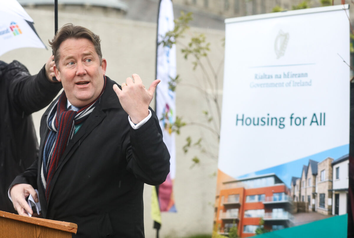  Minister for Housing, Local Government and Heritage Darragh O’Brien at the launch of a 2022 co-operative housing scheme