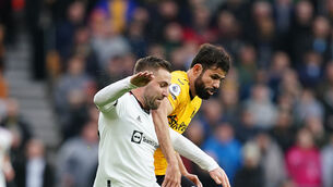 <p>CENTRE OF ATTENTION: Manchester United’s Luke Shaw was used at centre-back again by Erik ten Hag (David Davies/PA)</p>