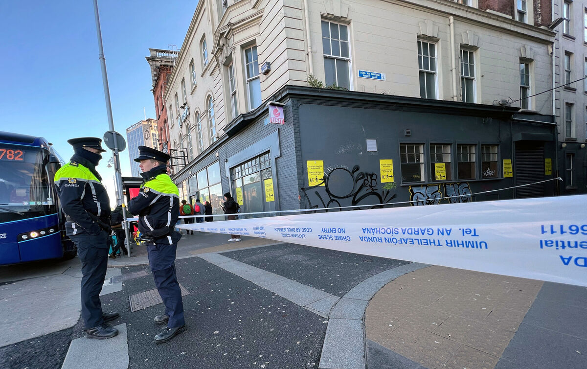 Gardai at the scene of a crime just off Aston Quay. Picture: Sasko Lazarov/RollingNews.ie