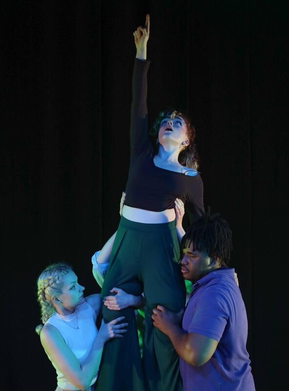 Megan-Jane Devlin Larsen, Ailish McDonagh, Gavin Friel, and Ikenna Anyabuike in 'The Kinds of Sex You Might Have at College'. Megan-Jane Devlin Larsen, Ailish McDonagh, Gavin Friel, and Ikenna Anyabuike in 'The Kinds of Sex You Might Have at College'.