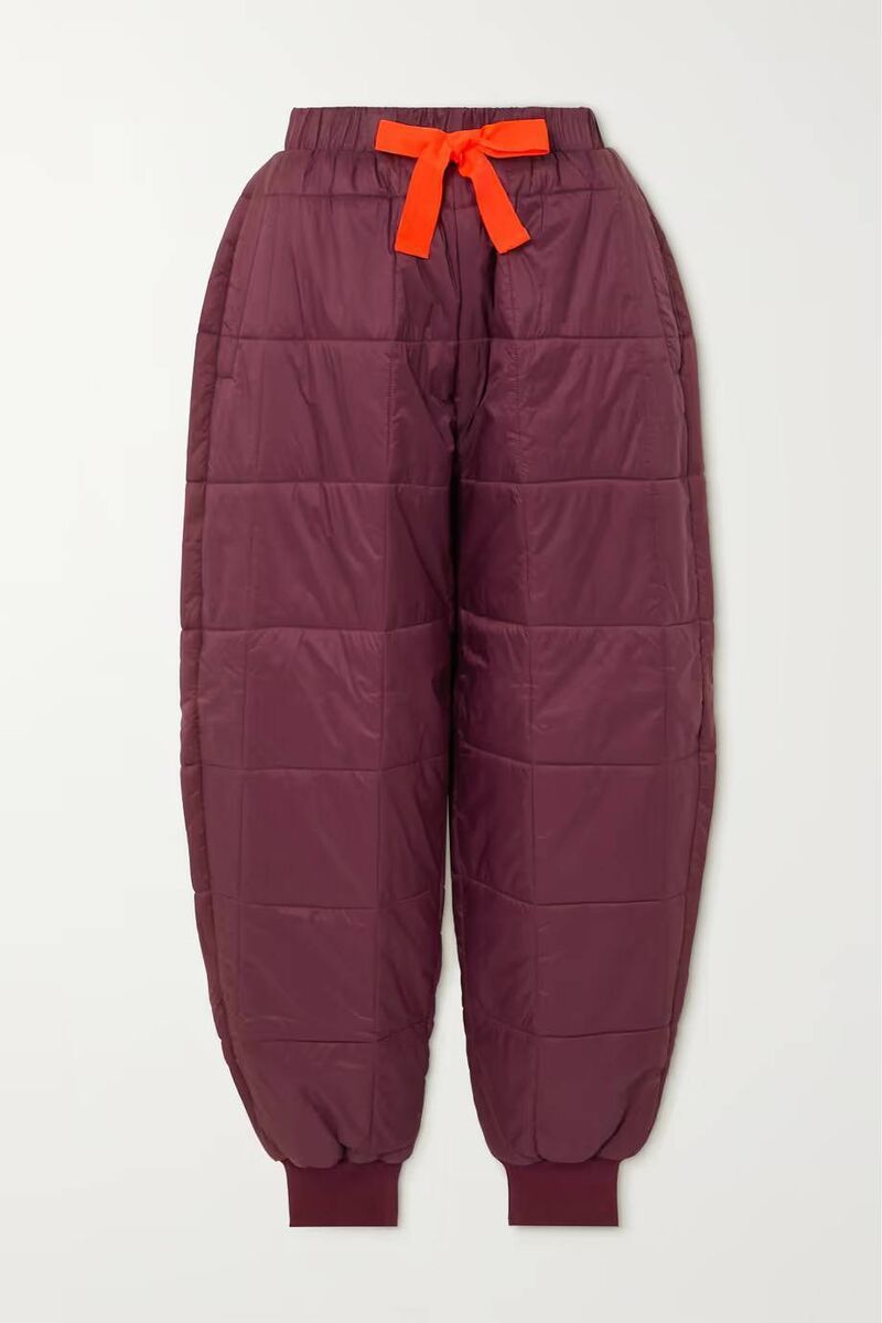 Barbour + Roksanda Arna quilted padded shell tapered track pants, Net-a-Porter €220 Barbour + Roksanda Arna quilted padded shell tapered track pants, Net-a-Porter €220