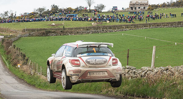 Craig Breen and Scott Martin in their Citroen DS3R, April 2016 Craig Breen and Scott Martin in their Citroen DS3R, April 2016