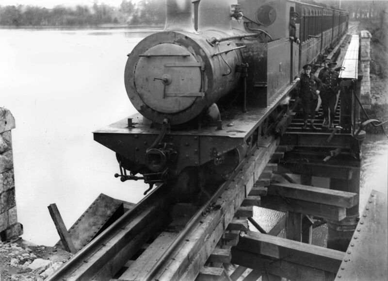 National Army soldiers repairing Fota Viaduct, one of many rail links blown up by republicans who retreated to West Cork after the Battle for Cork in August 1922 during the Civil War. Irish Examiner Archive